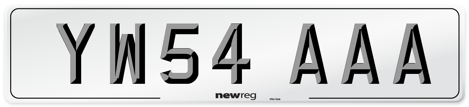 YW54 AAA Number Plate from New Reg